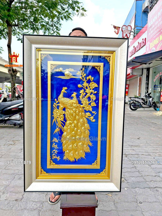 Nguyên liệu chế tác tranh công mai là đồng tấm nhập khẩu loại I